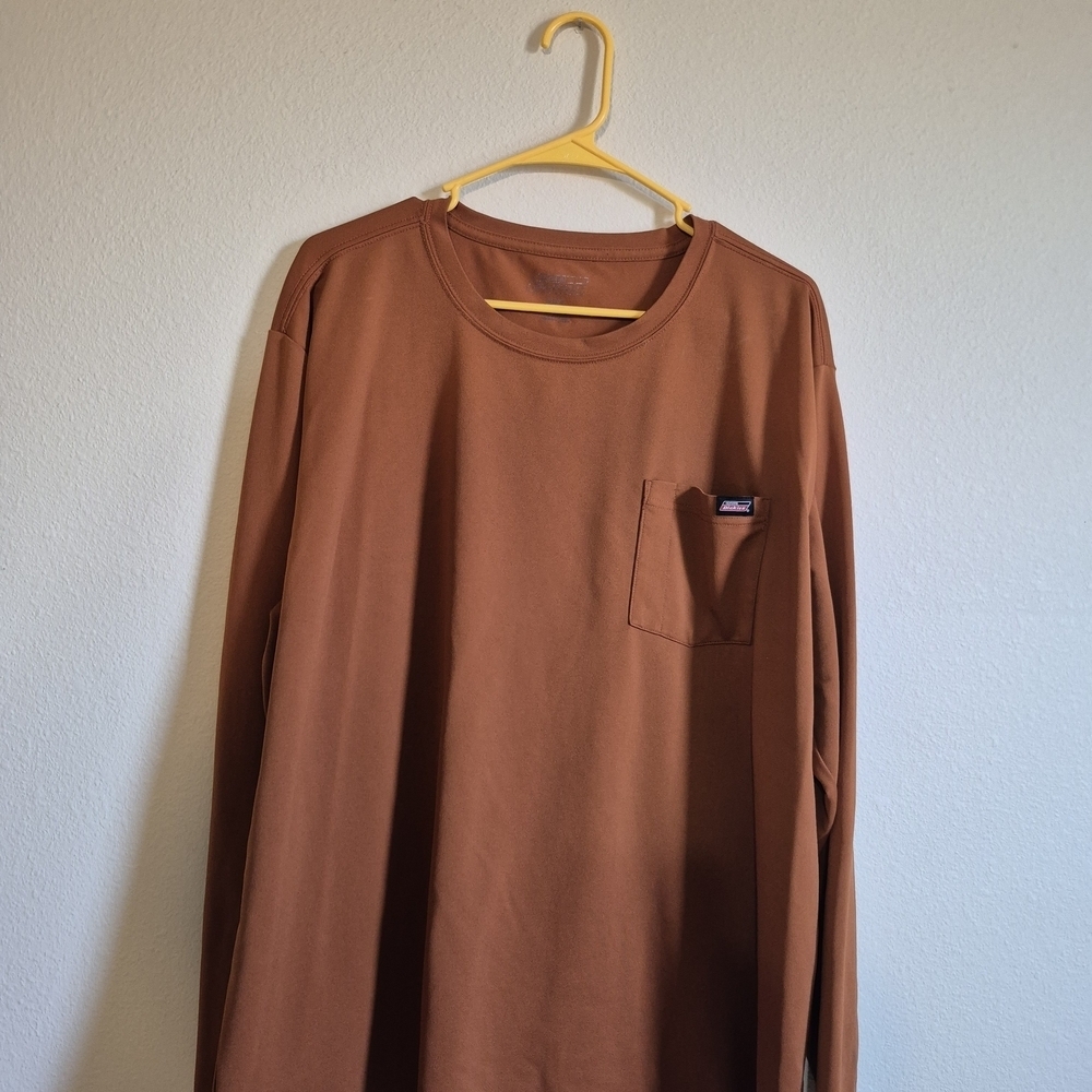 Vintage Dickies Brown Long Sleeve Tee Soft Relaxed Fit